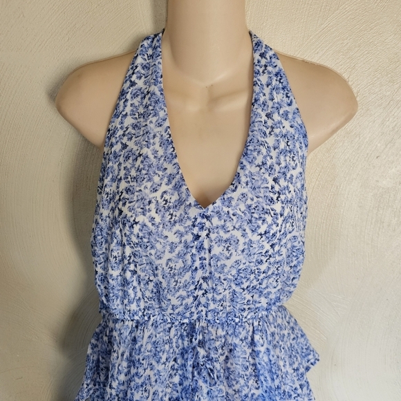Trixxi Blue Floral Halter Dress Size Women's XL - Picture 4 of 13